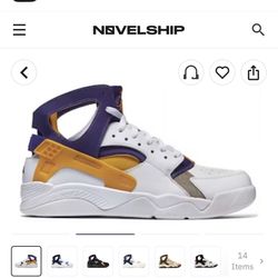 2014 Nike Air Flight Huarache Lakers 705005-101 Size 13