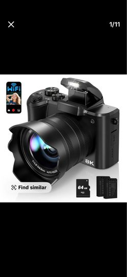 Zostuic 8K Vlogging Camera for Beginners, 48MP Front Camera with Optical Zoom & 12MP Rear Selfie Camera, Auto-Focus Point and Shoot Camera with 3.2'' 
