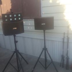 TPD Dual Speakers + Tripod Stands (Model: TPD-999)