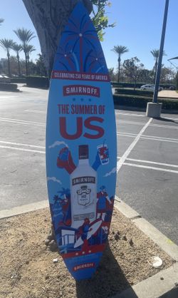 5’8” Surfboard … Promotional Or Commemorative Or Actual Use ?? Your Choice … Looks Great ! Furnishing Item maybe 🌊 HB location