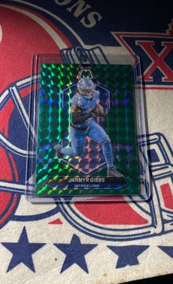 Jahmyr Gibbs Green Parallel Football Card