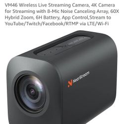 Nearstream VM46 Wireless Live Streaming Camera, 4K Camera for Streaming with 8-Mic Noise Canceling New In Box 