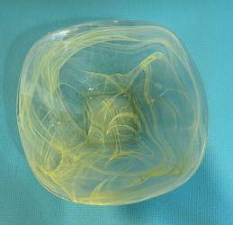 Green Blown Glass Bowl