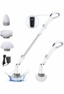 Electric Spin Scrubber with Extension Handle
