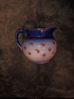 Vintage W P LaBelle Fine Italian China Hand Painted Pitcher