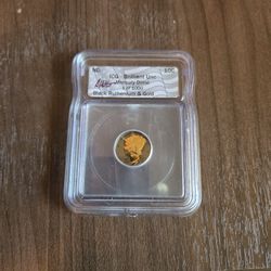 Uncirculated Mercury Dime Gilded W/ Gold And Ruthenium