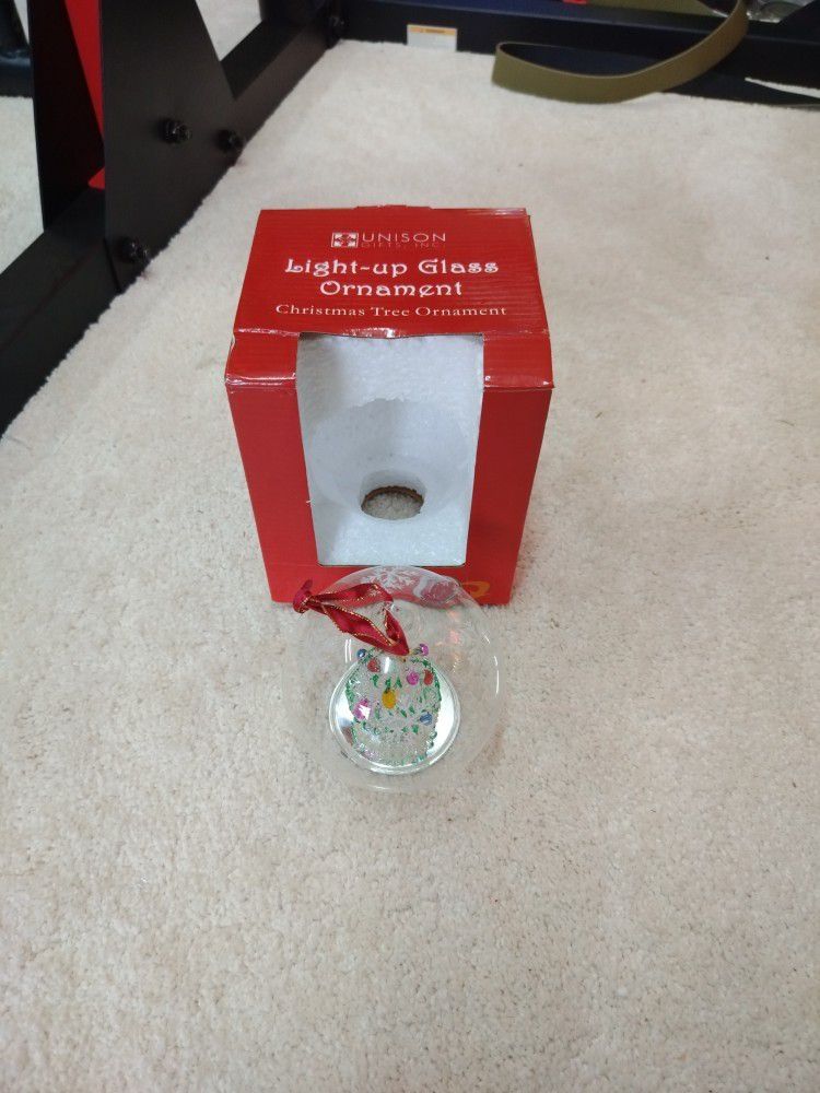 Light Up Glass Ornament