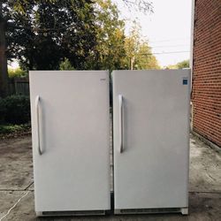Free Delivery- Beautiful Pair Of Full Freezer + Full Refrigerator 36 Cu.ft.