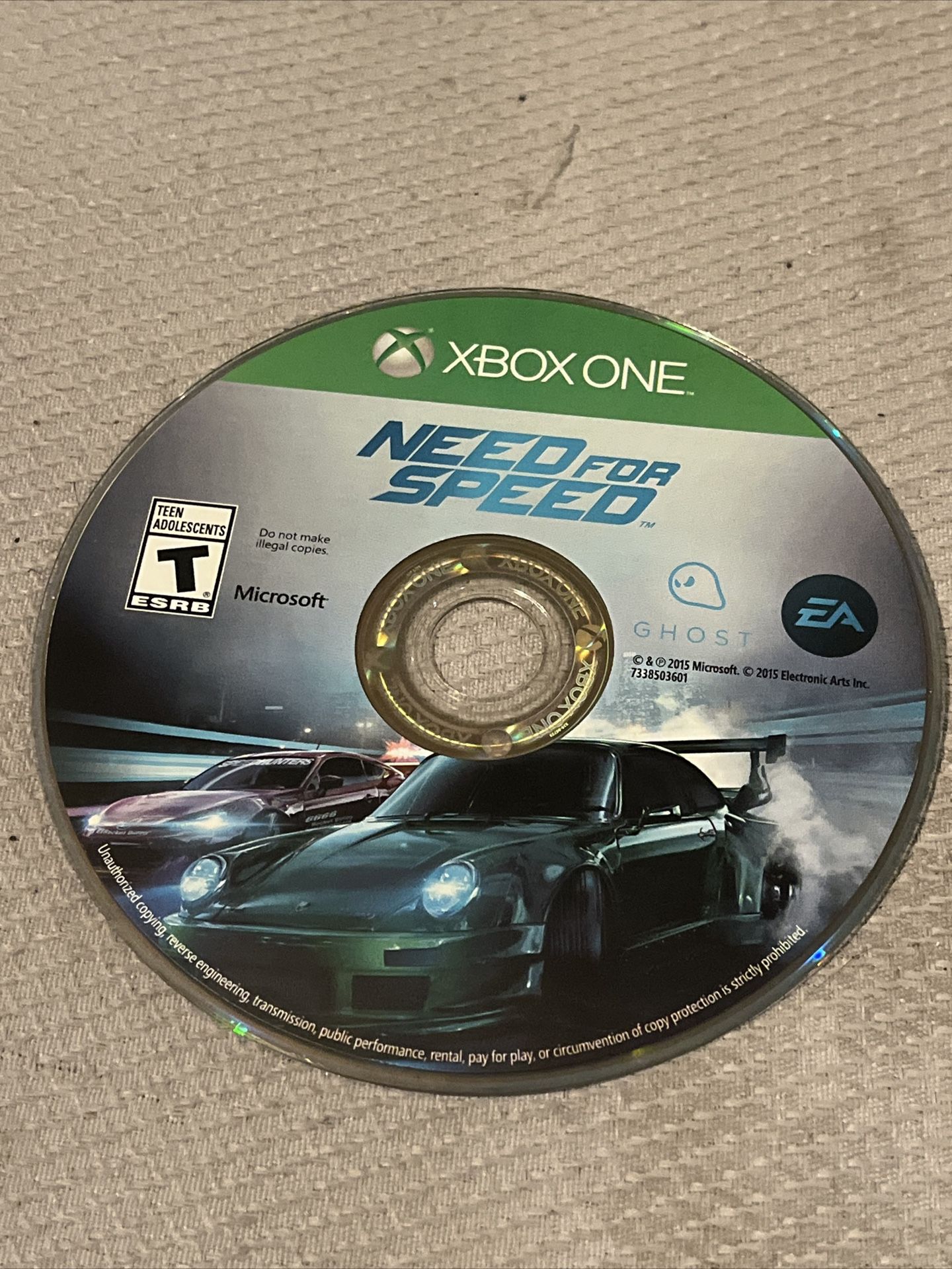 Need for Speed (Microsoft Xbox One, 2015) Disc Only 