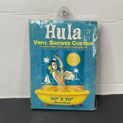 *NEW* Retro Vinyl “Hula” Shower Curtain 