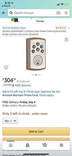 Baldwin Z Wave Lock Soho Satin Nickel