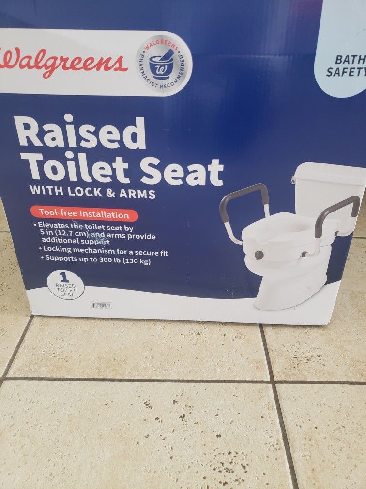 Walgreens Raised Toilet Seat With Lock And Arms