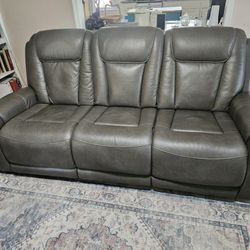 Leather Reclining couch (Electric)