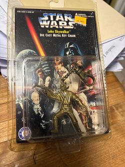 Vintage nib Star Wars Luke Skywalker metal key chain
