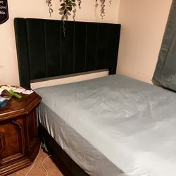 Green Velvet Bed frame 