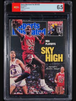 PSA 6.5 Michael Jordan “Sky High” Sports Illustrated May 16, 1988 - Graded Slab