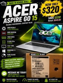 ACER ASPIRE GO 15 – ONLY $320!