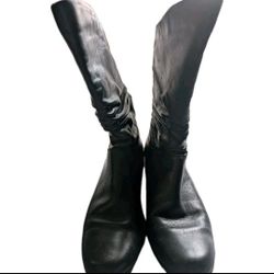 St John's Bay Black Leather Boots Great Condition Size 9  Medium