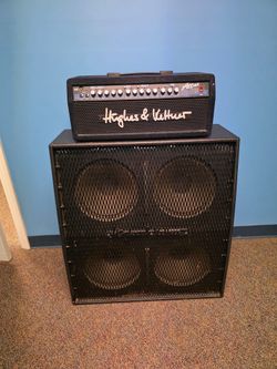 1989 Hughes & Kettner Attax 100 Watt Amp W/4 Speaker Cabinet 