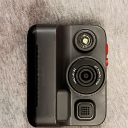 Pussan Instant Print Camera for Kids, 2.4 Inch Screen, 12MP, 1080P HD, 16x Zoom, Black and White Instant Film