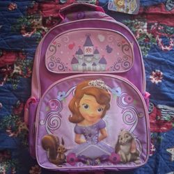 SOFIA THE FIRST BACKPACK👉 16 INCHES TALL 