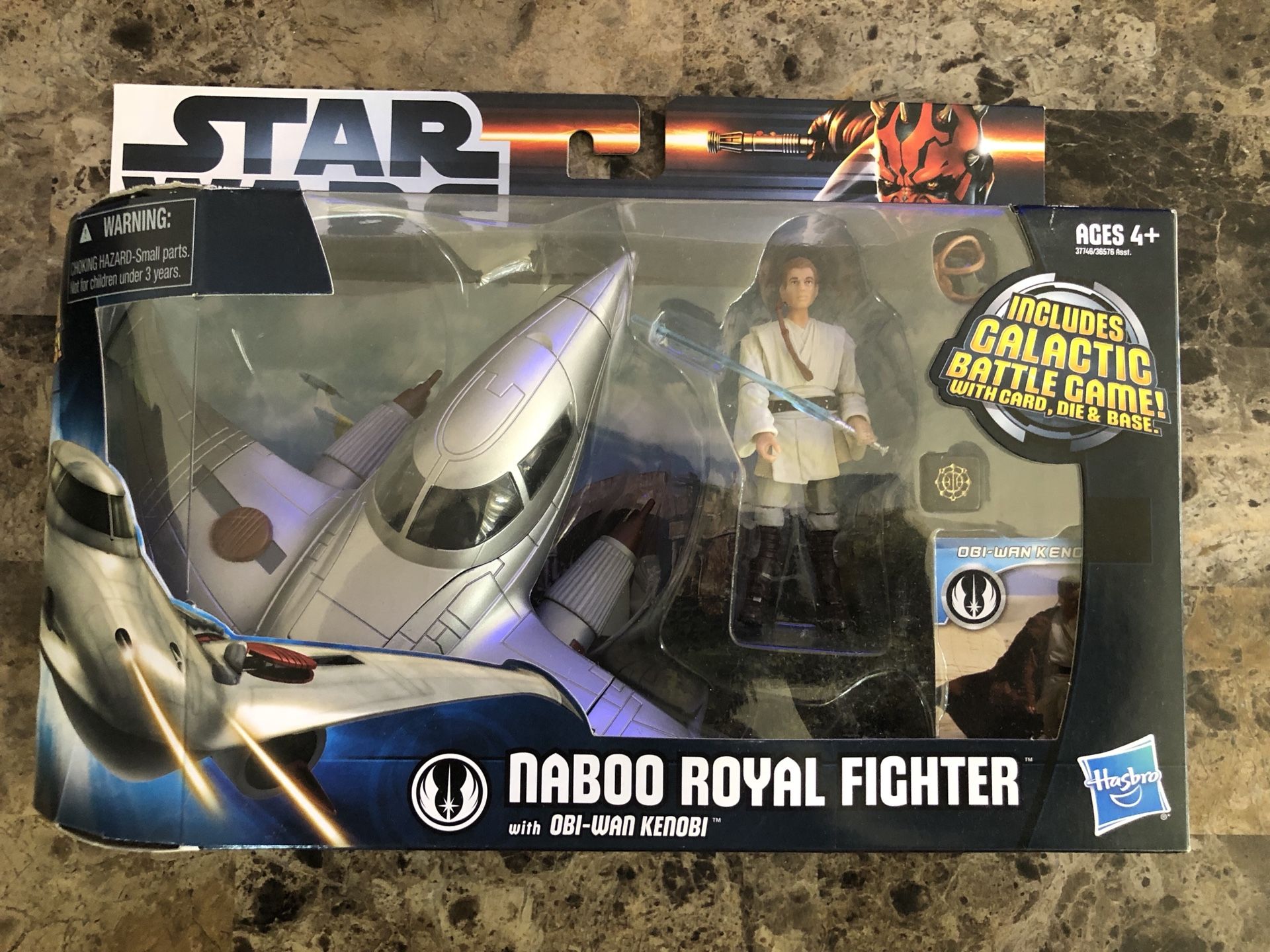 Hasbro Star Wars Naboo Royal Fighter With Obi-Wan Figure (OBO)