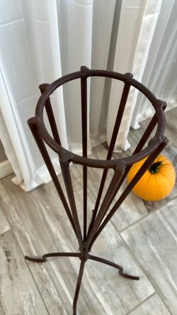 Rustic Metal Umbrella Stand / Walking Cane Holder
