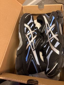ASICS Gel Running Sneakers Black Blue Silver