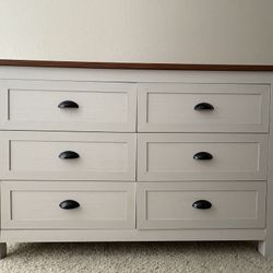 Farmhouses 6 Drawer Dresser for Bedroom, Antique Design