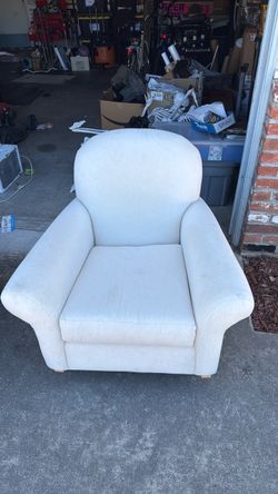 Cream Upholstered Accent Armchair
