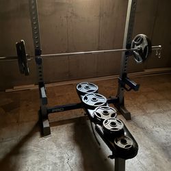300lb weights and bench