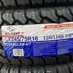LT245/75R16 A/T 10-ply tire — $550 set of 4