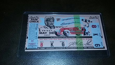 Vintage Indy 500 ticket