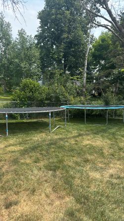 2 trampolines 20 dollar off if you take then down