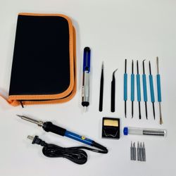 60W 110V Electric Soldering Iron Kit Solder with Case