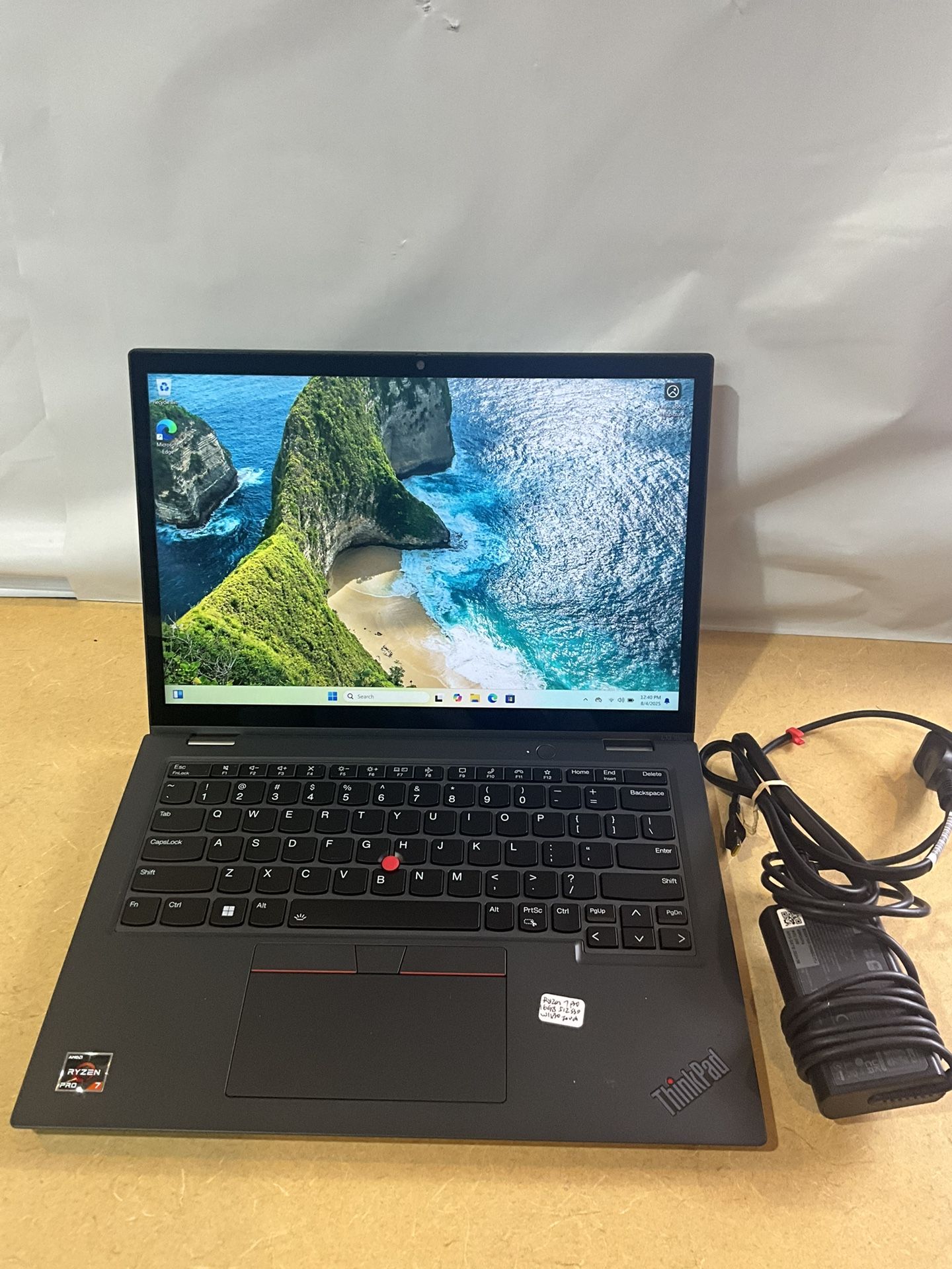 Lenovo ThinkPad L13 Yoga Gen 4 13.3" Ryzen 7 PRO 7730U 16GB 512GB Window 11 Pro touchscreen , with power adapter ,#100 New fresh window installed r