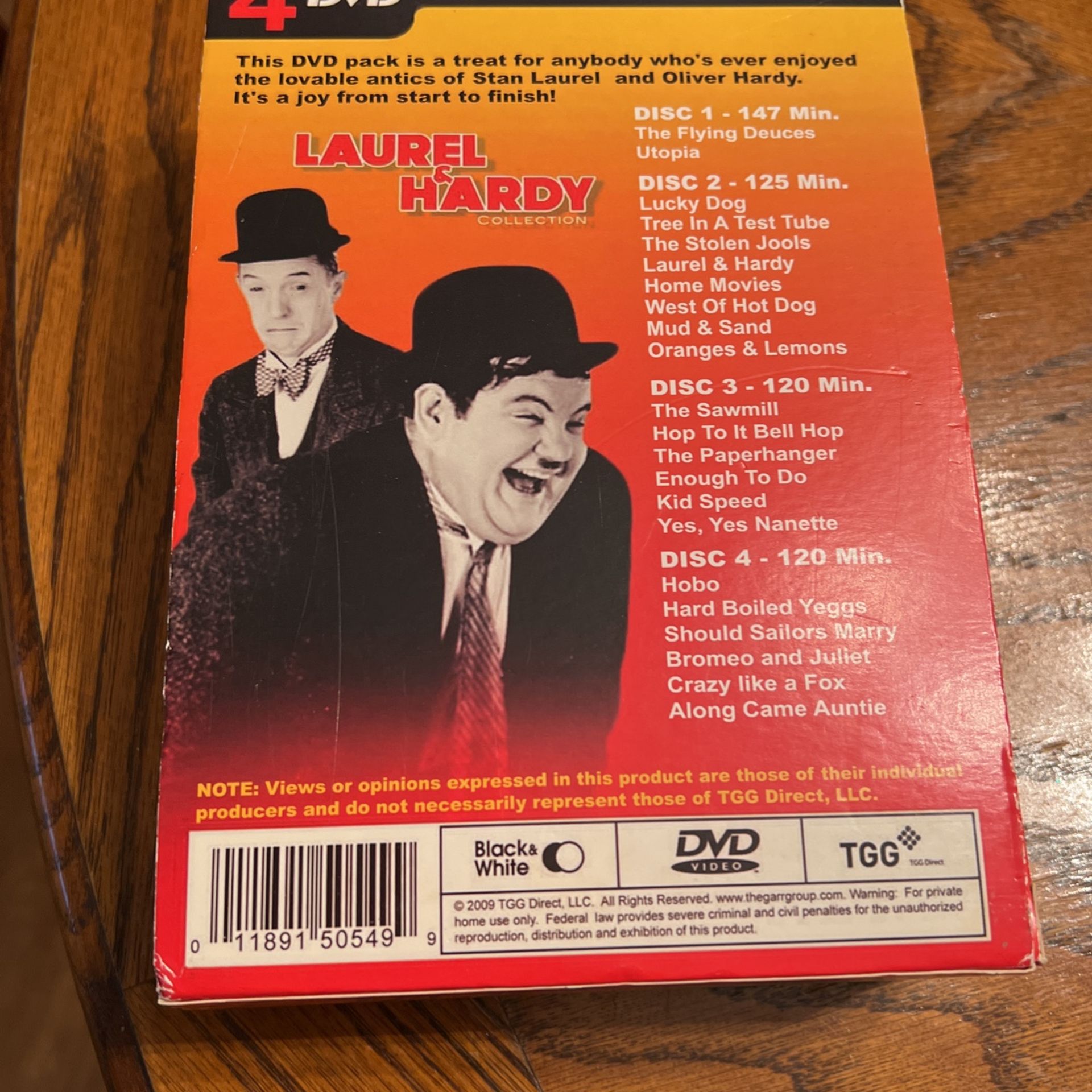 Laurel & Hardy Collection 4 DVDs