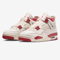 Air Jordan 4 Pale Ivory And Tough Red
