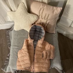 Old Navy Pink Puffer Jacket 3t