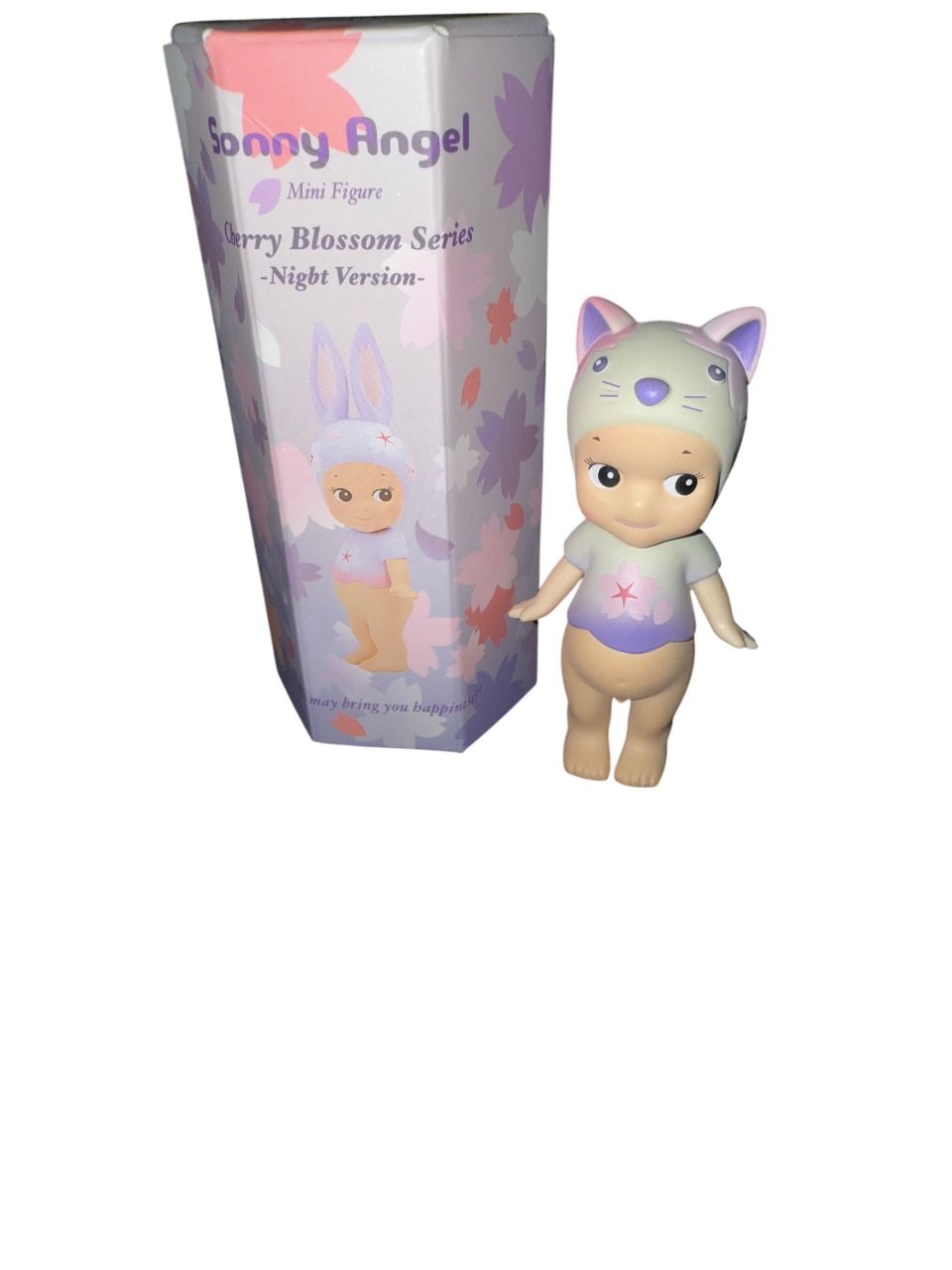 Sonny Angel Cherry Blossom Series Night Version Calico Cat Mini Figure #sonny #angel
