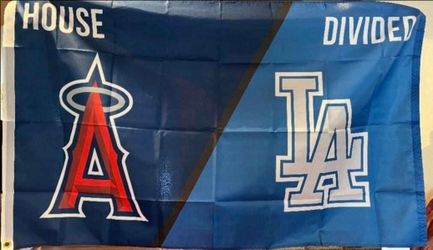 Angels Dodgers House Divided Flag 5ftx3ft $20 Firm On Price