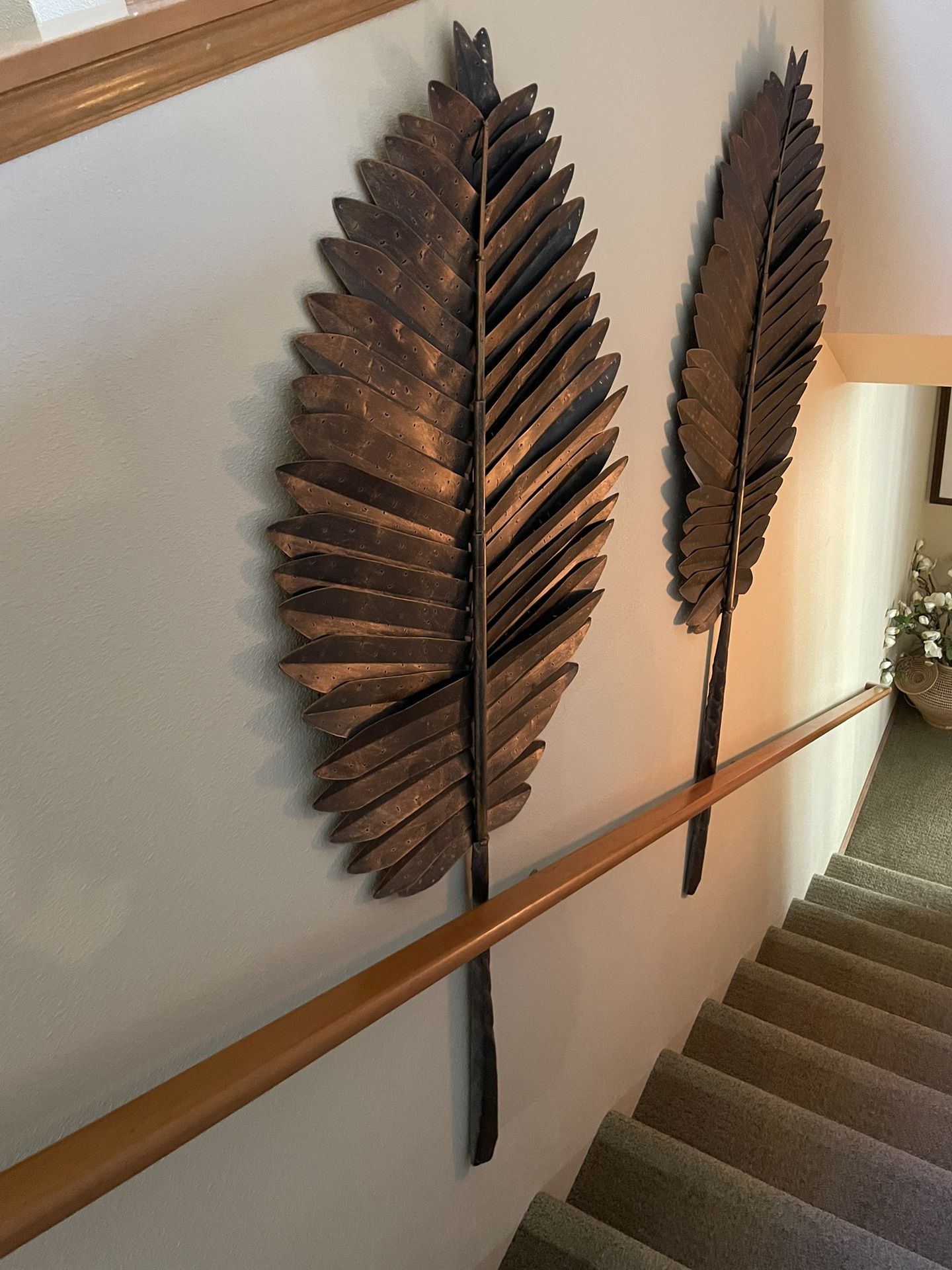 leaf metal wall decor decoration 66inx24in