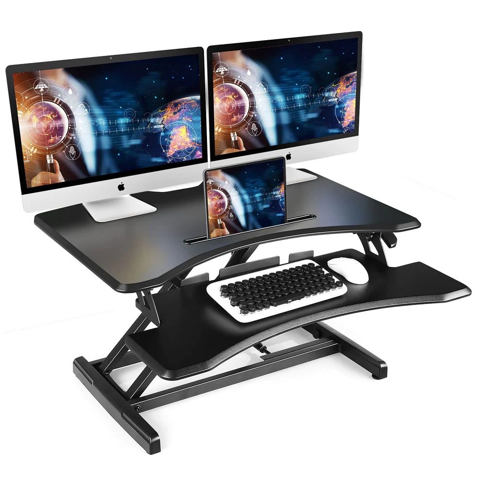 New 30" Standing Desk Converter Stand up Desk Riser - Sit Stand Desk Adjustable Workstation Height Lift Standing Computer Desk