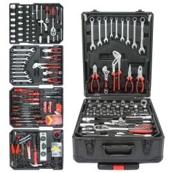 899pcs Home Repair Tool Set Kit, Toolbox Storage Case with 4 Drawers, General Household Tool Kit with Rolling Tool Box, Tool Set Kit for Maintenance, 