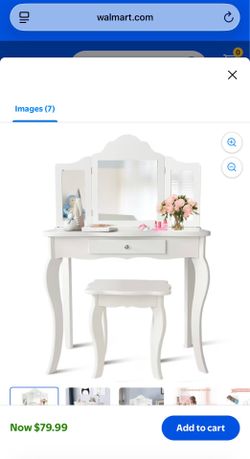 Toddler Girl Vanity (White)