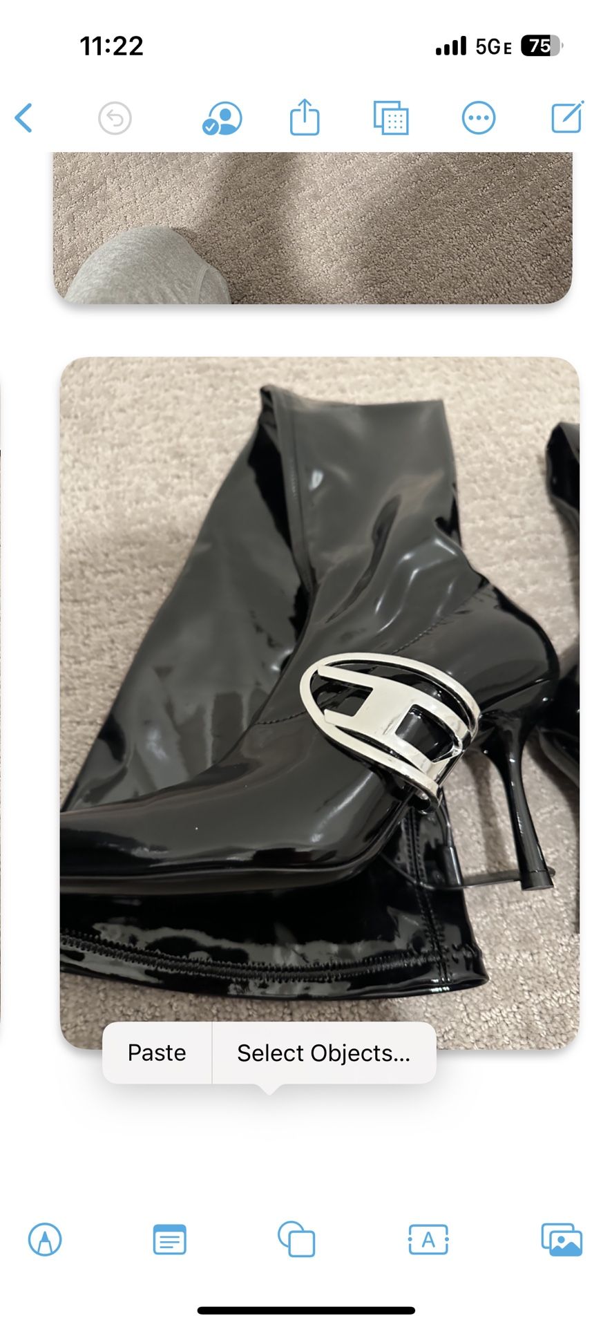 Diesel Thigh High Boots Size 7 Never Worn With Box 
