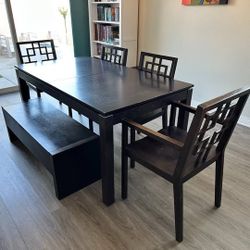 Crate & Barrel/West Elm Extendable Dining Set for 6-12