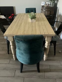 Dining table and chairs