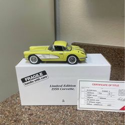 Danbury Mint 1958 Corvette Convertible Panama Yellow