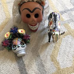Bundle Day Of The Dead  Día de los Muertos Mexico 3 Items In Lot